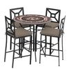 Provance 42d Hight Dining w Milano Bar Chairs BK COCOA