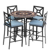 Provance 42d Hight Dining w Milano Bar Chairs BK SPA