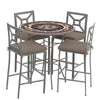 Provance 42d Hight Dining w Milano Bar Chairs PEW COCOA