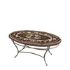 Provence Oval Coffee Table Pewter Frame