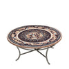 Provence Round Coffee Table Pewter Frame