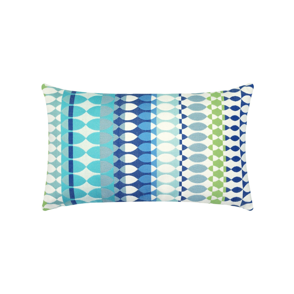 designer lumbar throw pillow modern oval ocean
