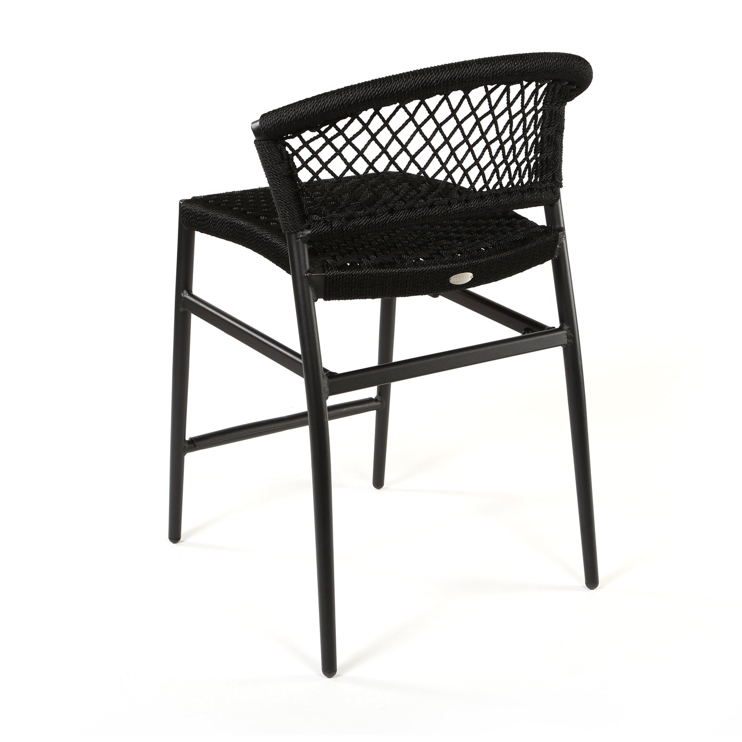 Ria Counter Side Chair Black Rope Back, image 2