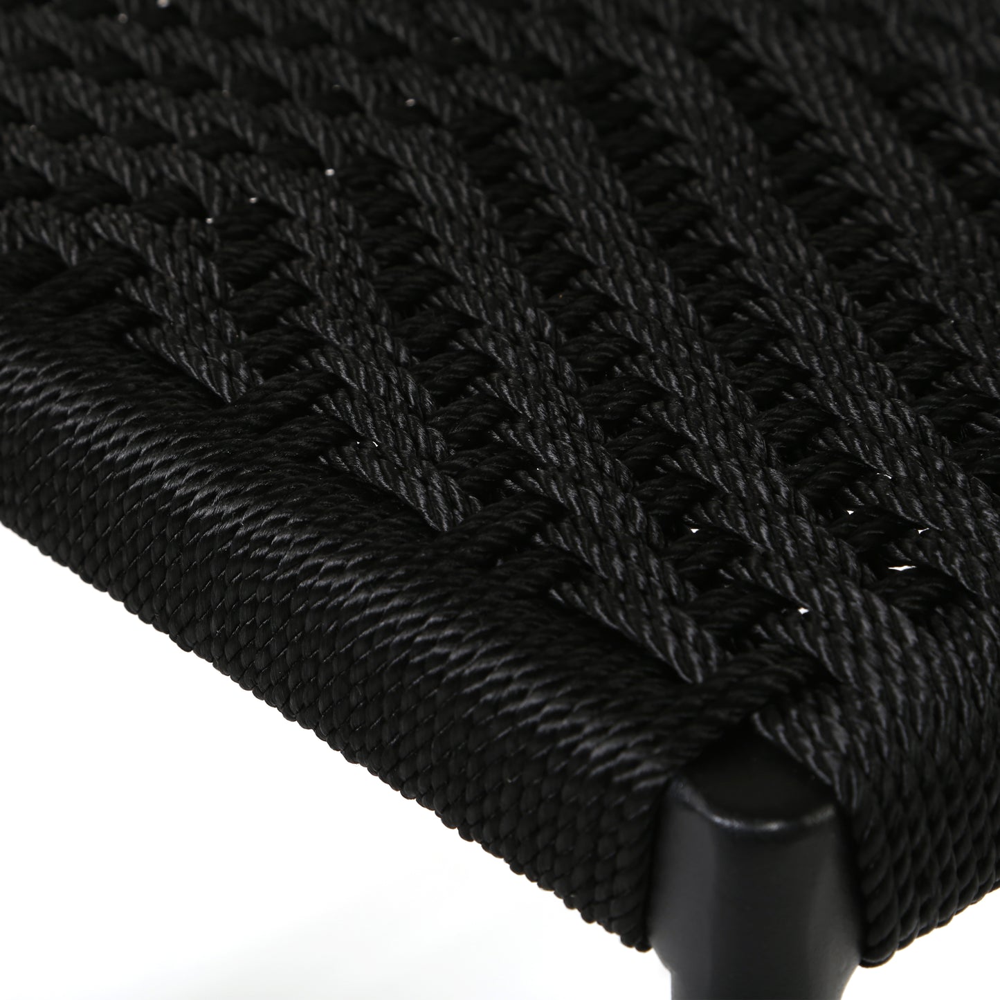 Ria Dining Side Chair Black Rope Frame Detail, image 12