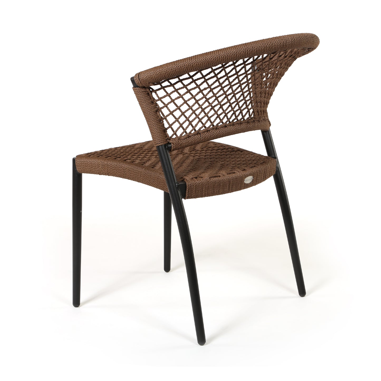 Ria Dining Side Chair Brown Rope Back, image 2