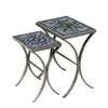 Roma Nesting Table Set Pewter Frame