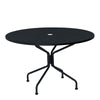 Round Mesh Top Dining Table Smooth Black