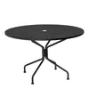 Round Mesh Top Dining Table Textured Black