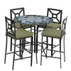 Royal Hummingbird 42d Hight Dining w Milano Bar Chairs BK CIL