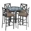 Royal Hummingbird 42d Hight Dining w Milano Bar Chairs BK COCOA