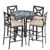 Royal Hummingbird 42d Hight Dining w Milano Bar Chairs BK HB