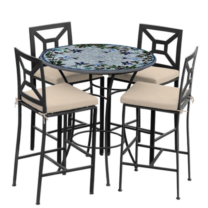 
                  Royal Hummingbird 42d Hight Dining w Milano Bar Chairs BK HB - Image 31
                