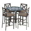 Royal Hummingbird 42d Hight Dining w Milano Bar Chairs ESP COCOA