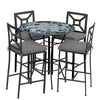 Royal Hummingbird 42d Hight Dining w Milano Bar Chairs ESP CS