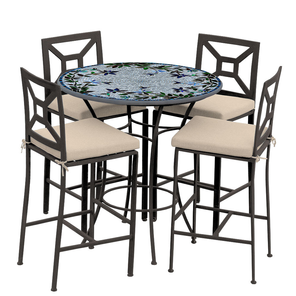 Royal Hummingbird 42d Hight Dining w Milano Bar Chairs ESP HB