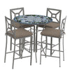 Royal Hummingbird 42d Hight Dining w Milano Bar Chairs PEW COCOA