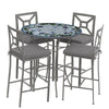 Royal Hummingbird 42d Hight Dining w Milano Bar Chairs PEW CS