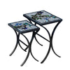 Royal Hummingbird Nesting Table Set Black Frame