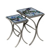 Royal Hummingbird Nesting Table Set Pewter Frame