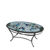 Royal Hummingbird Oval Coffee Table Black Frame