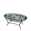 Royal Hummingbird Oval Coffee Table Espresso Frame