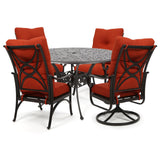 Santa Barbara 5 Piece Dining Set Burnt Orange