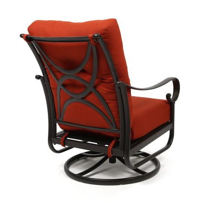 
                  Santa Barbara Swivel Rocker Club Chair Burnt Orange Back - Image 2
                