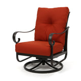 Santa Barbara Swivel Rocker Club Chair Burnt Orange