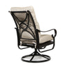 Santa Barbara Swivel Rocker Dining Chair Cast Ash Fabric Back