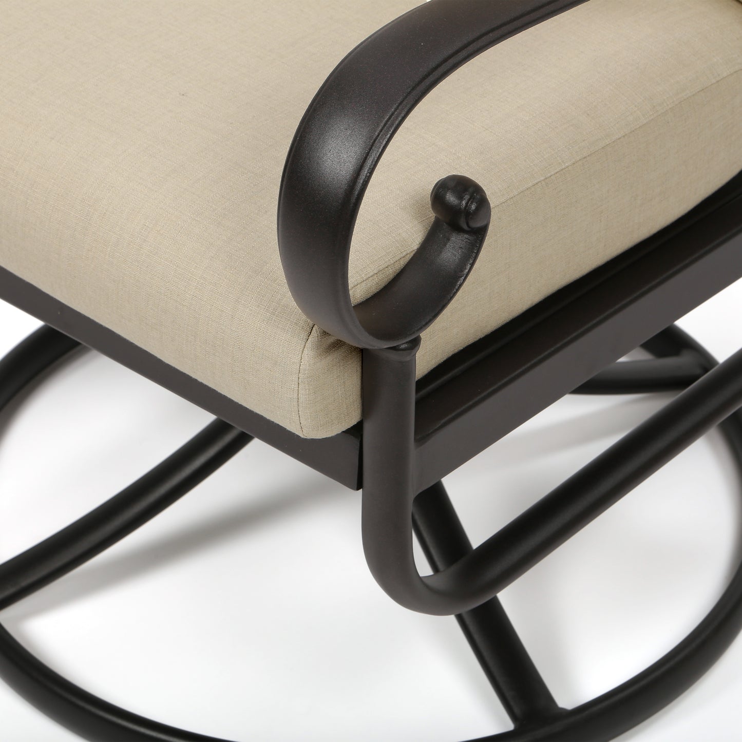 Santa Barbara Swivel Rocker Dining Chair Pistachio Shell Detail, image 9