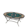 Sardinia Oval Coffee Table Pewter Frame