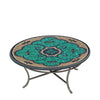 Sardinia Round Coffee Table Pewter Frame