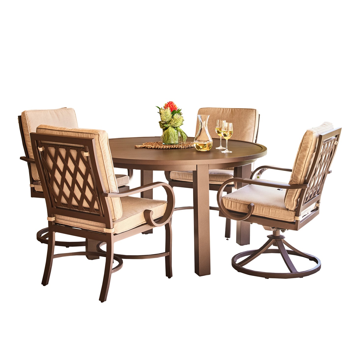 Sedona 5 Piece Dining Set Cast Ash Fabric, image 1