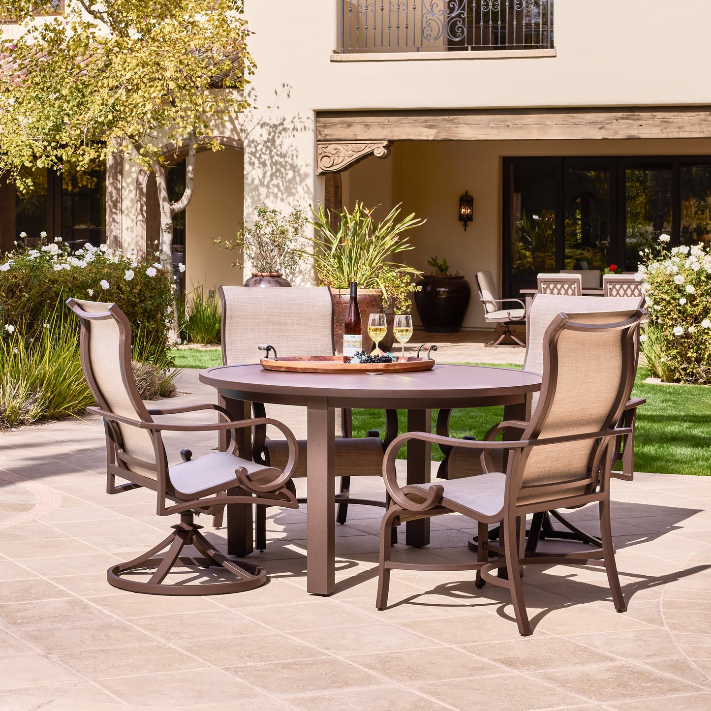 Sedona 5 Piece Sling High Back Dining Set Environmental, image 3