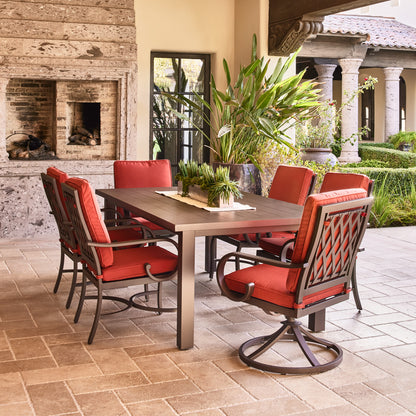 
                  Sedona 7 Piece Dining Set Canvas Terracotta Fabric Environmental - Image 6
                