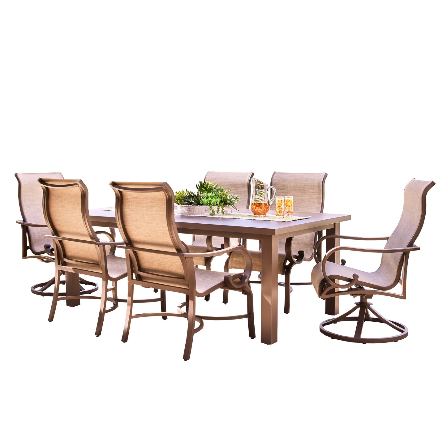 Sedona 7 Piece Sling High Back Dining Set, image 1