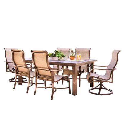 
                  Sedona 7 Piece Sling High Back Dining Set - Image 1
                