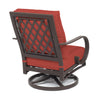 Sedona High Back Swivel Rocker Lounge Chair Canvas Terracotta Fabric Back