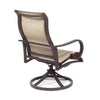 Sedona Sling High Back Swivel Rocker Dining Chair Back