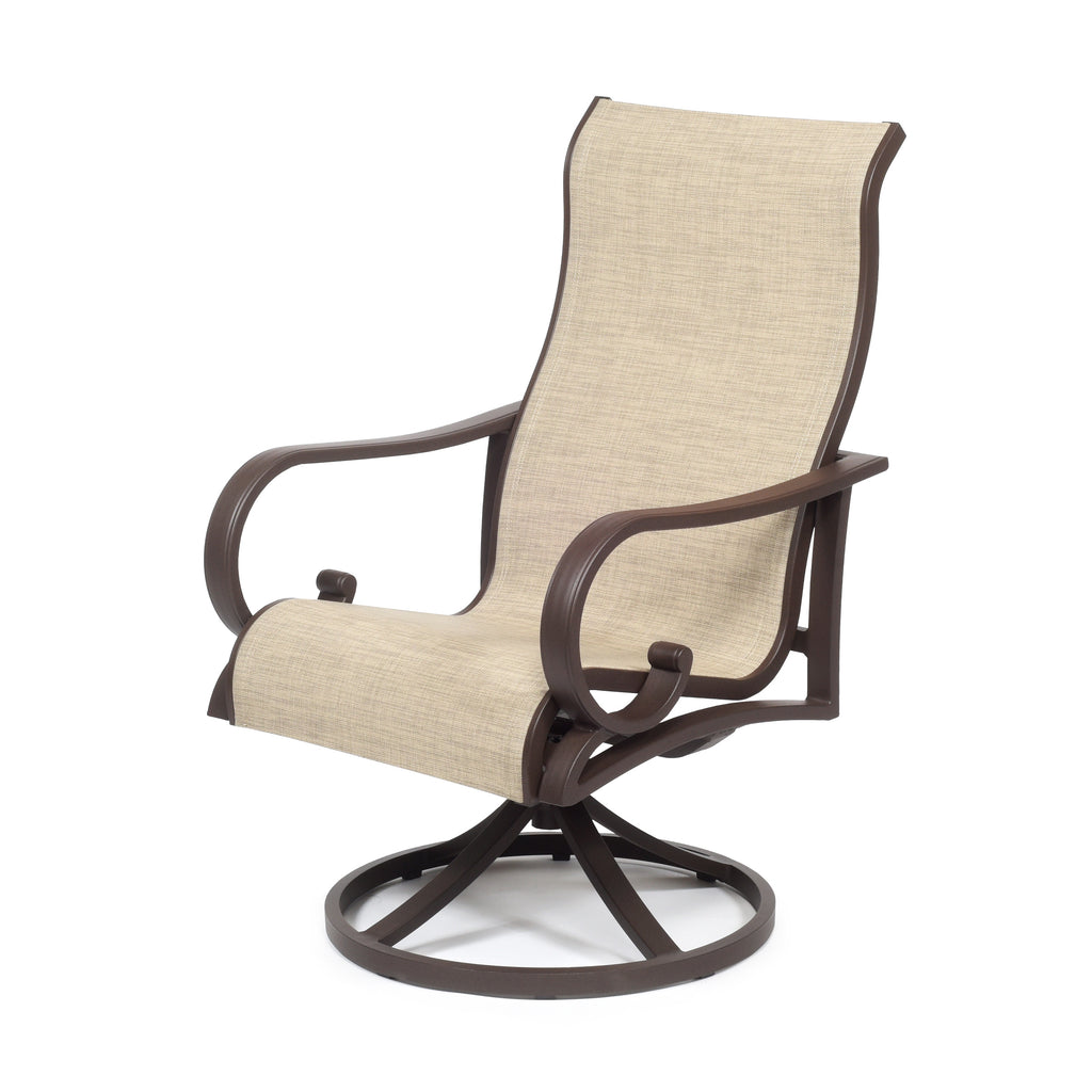 Sedona Sling High Back Swivel Rocker Dining Chair