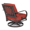 Sedona Swivel Rocker Lounge Chair Canvas Terracotta Fabric Back