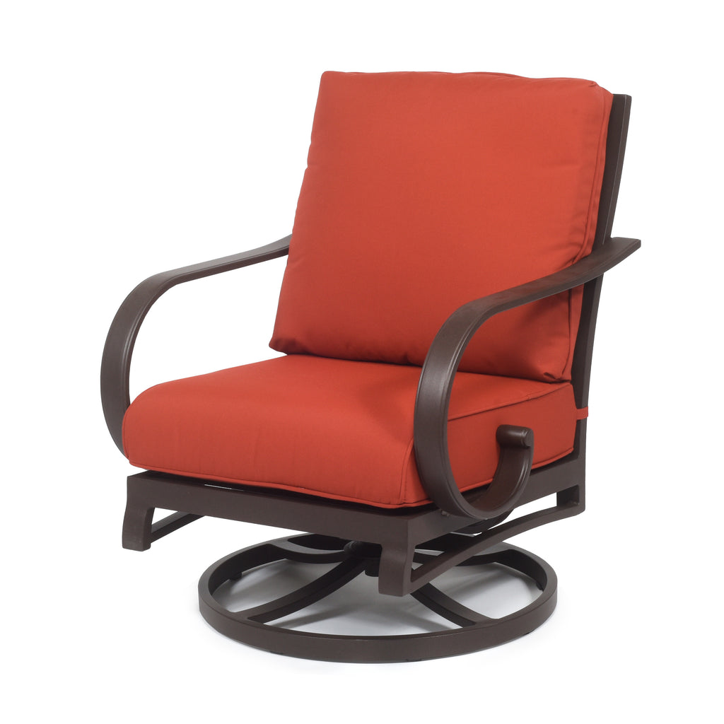 Sedona Swivel Rocker Lounge Chair Canvas Terracotta Fabric