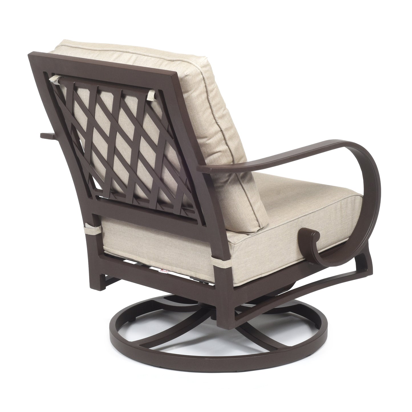 Sedona Swivel Rocker Lounge Chair Cast Ash Fabric Back, image 6