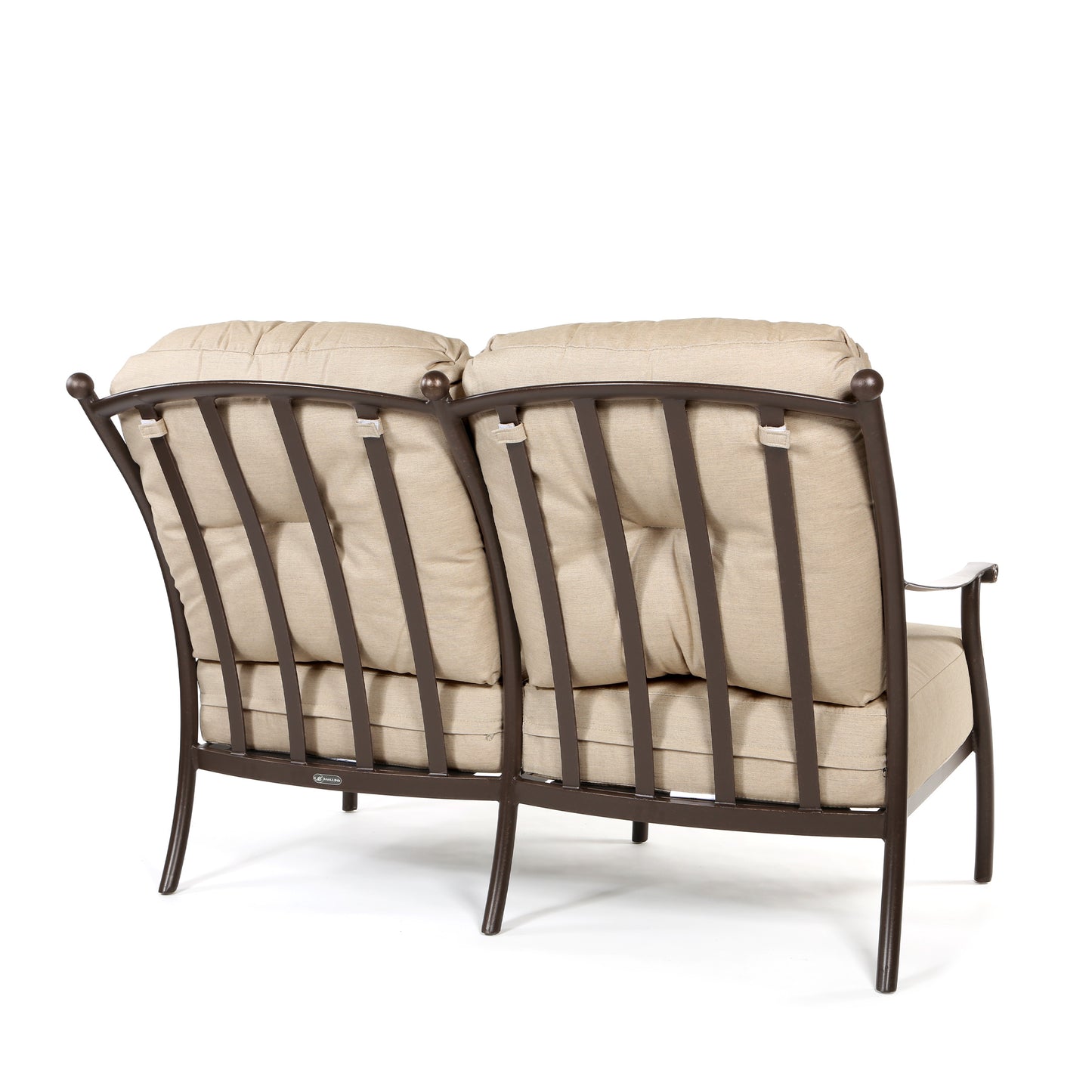 Seville Loveseat Asgard Walnut Fabric Back, image 2