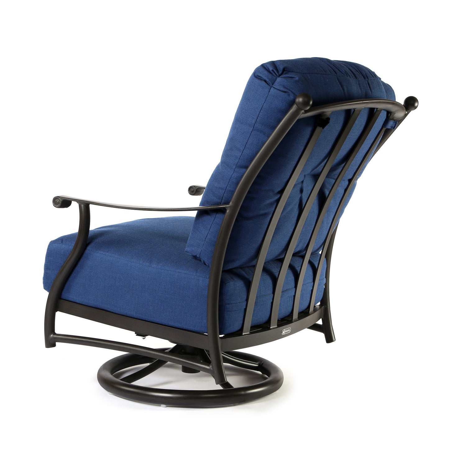 Seville Swivel Rocker Club Chair Bayside Cabana Fabric Back, image 5