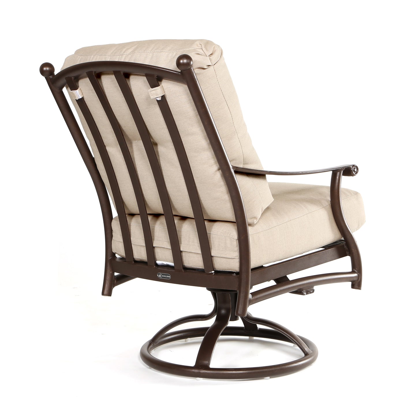 Seville Swivel Rocker Dining Chair Asgard Walnut Fabric Back, image 2