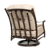 Seville Swivel Rocker Lounge Chair Asgard Walnut Fabric Back