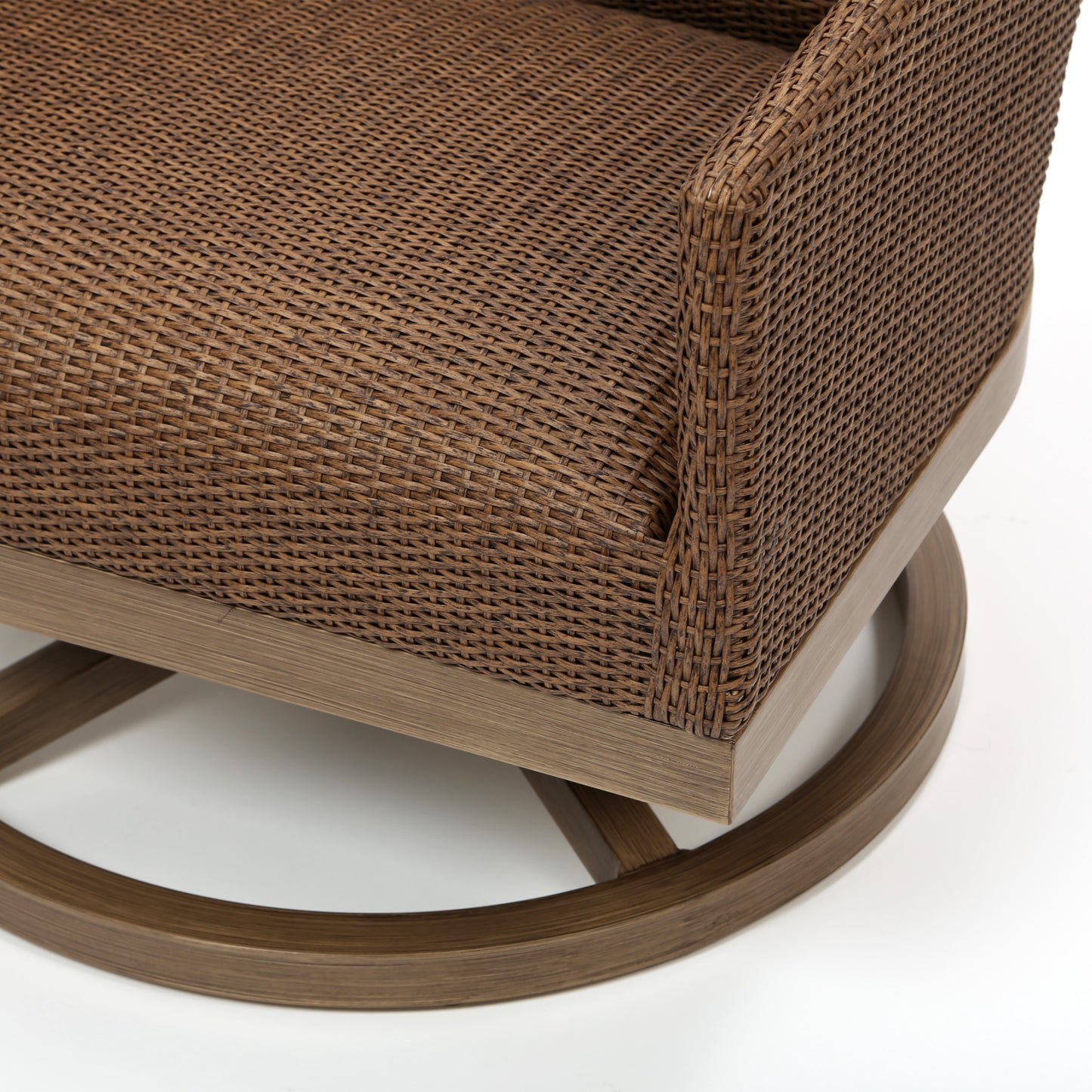 Siena Swivel Rocker Club Chair Cedar Weave Detail, image 7
