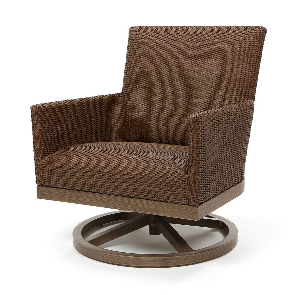 Siena Swivel Rocker Club Chair Cedar Weave