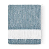 Sunbrella Crosshatch Throw Lake Folded